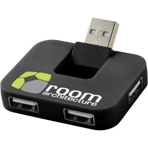 Gaia 4 portos USB eloszt, fekete (vezetk, eloszt, adapter, kbel)