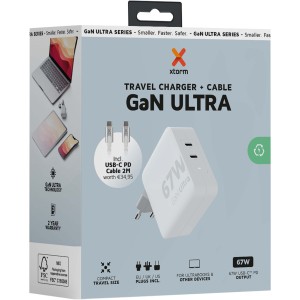 Xtorm XVC2067 GaN Ultra ti tlt, 67W, fehr (vezetk, eloszt, adapter, kbel)